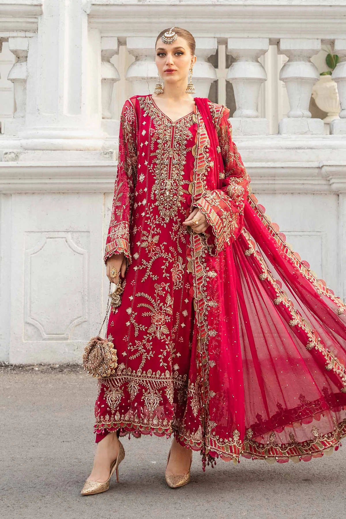 Luxury Unstitched Embroidered Chiffon Suit MPC-24-107