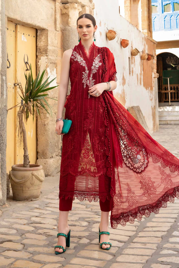 Maria.B Unstitched Embroidered Luxury Lawn 3Pc Suit D 2401-B