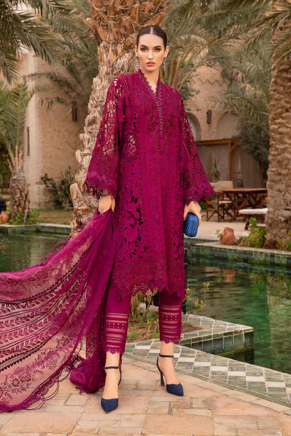 Maria.B Unstitched Embroidered Luxury Lawn 3Pc Suit D-2409-B