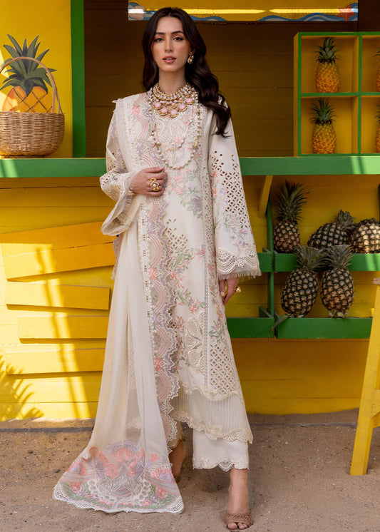 Saira Shakira Embroidered Luxury Lawn Unstitched 3Pc Suit DAHLIA-A
