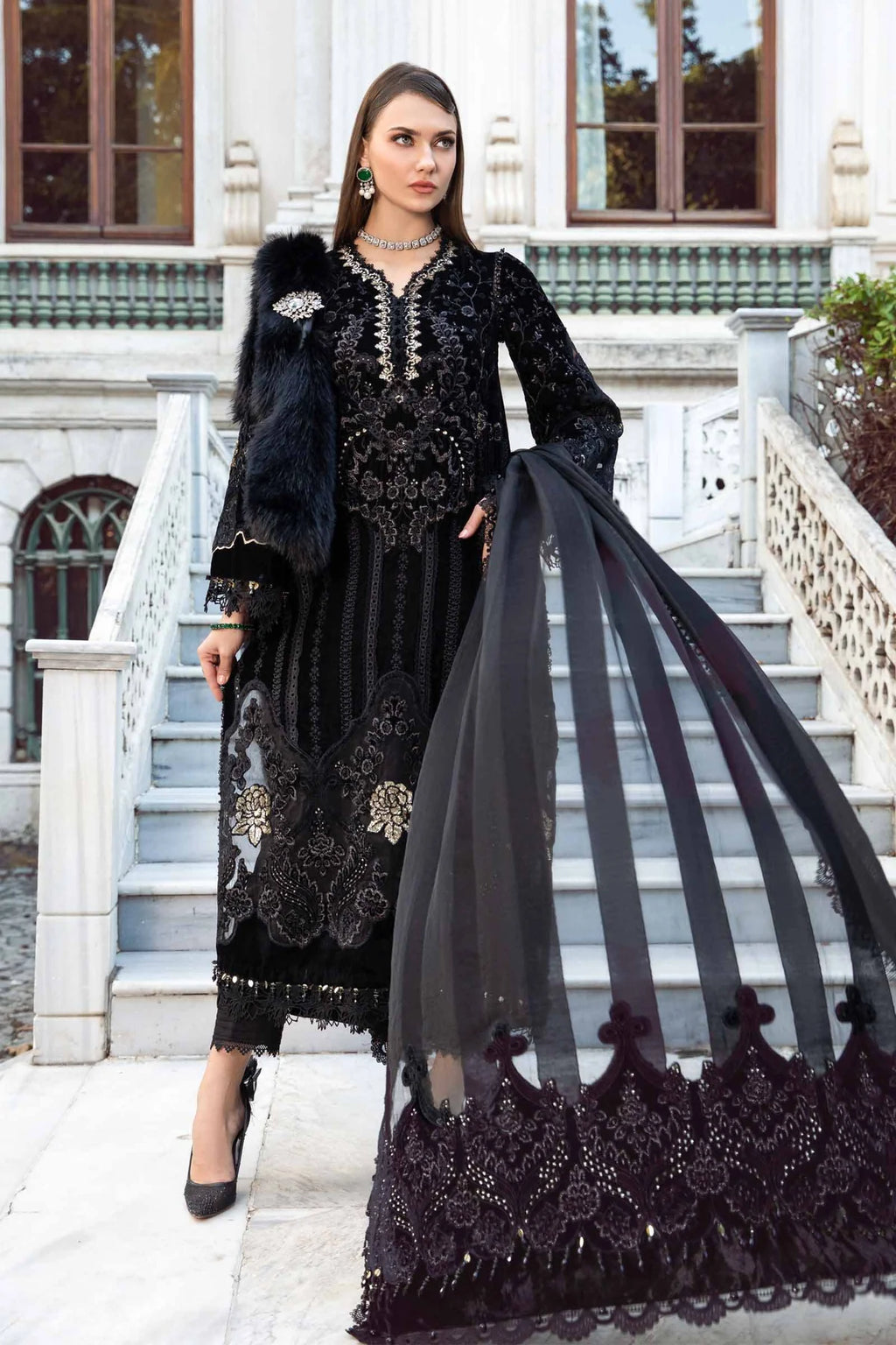 Maria b 2025 velvet suit