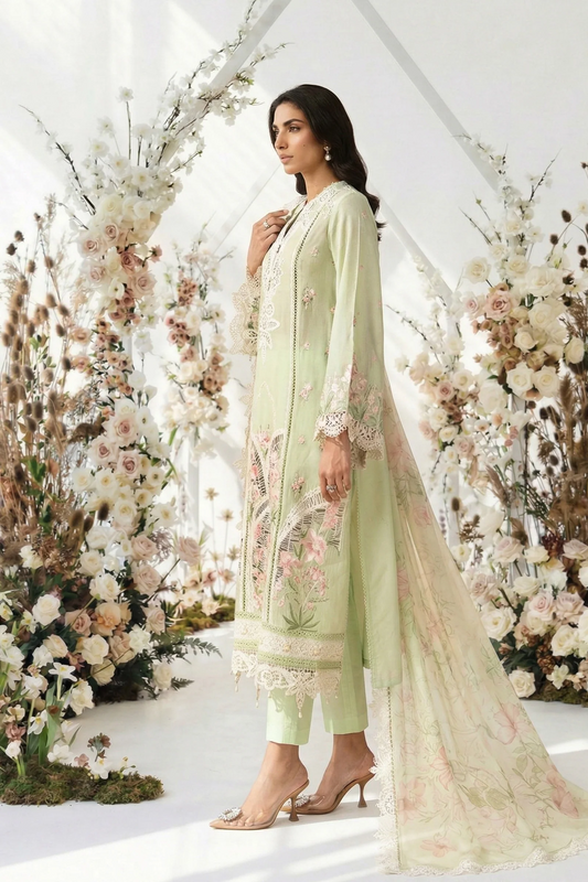 Maria.B Luxury Lawn Embroidered Unstitched Suit DS-2611-A