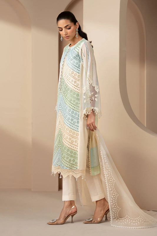 Maria.B Luxury Lawn Chikenkari Unstitched Embroidered 3Pc Suit 12-A