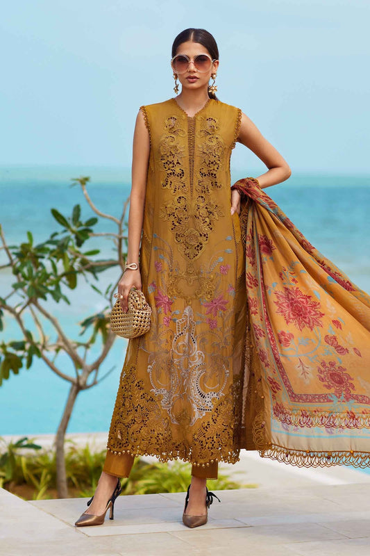 Maria.B 3 Piece Unstitched Embroidered Lawn Suit | EID LAWN-25-06