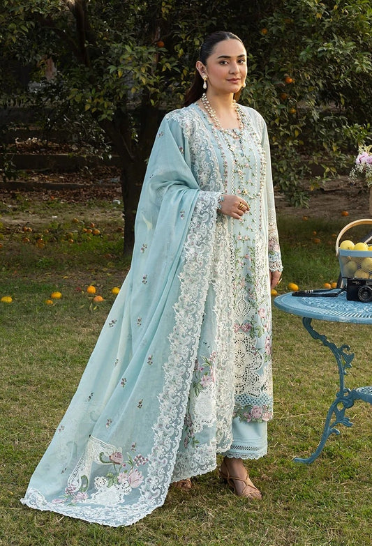 Elaf - Luxury Lawn Embroidered 3 Piece Unstitched - MORNING DRIZZLE