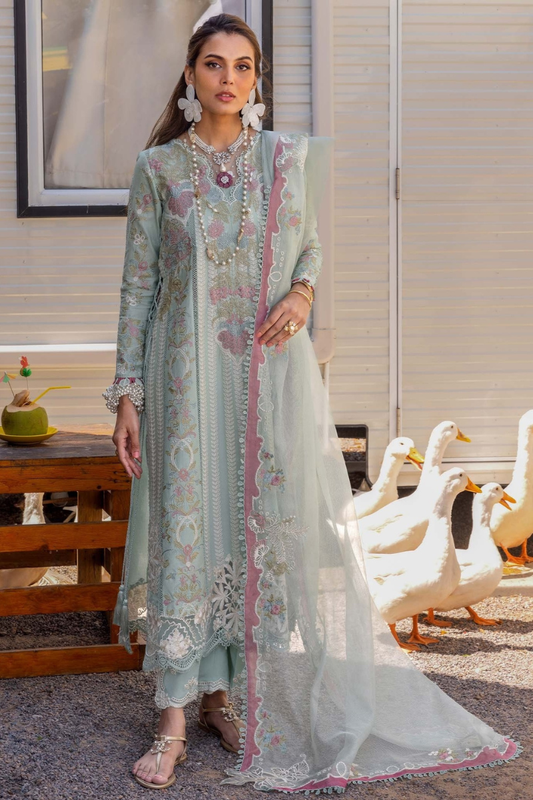 Saira Shakira Embroidered Luxury Lawn Unstitched 3Pc Suit DILARA-A