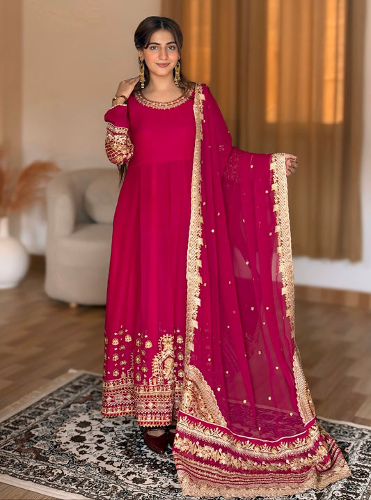 Pehnawa Luxury Embroidered Chiffon Stitched 3PC Collection Cassia