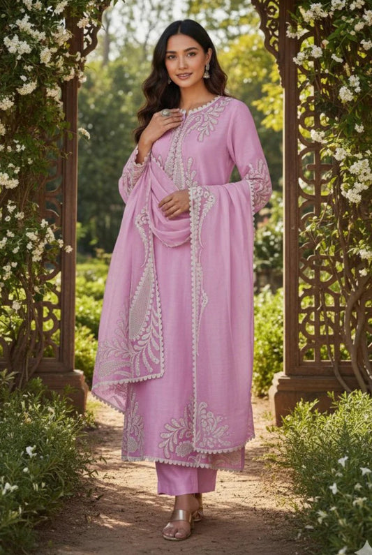 Kareena Kapoor Luxury Silk Embroidered 3 Piece Unstitched - Gulaab