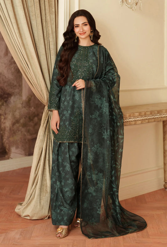 Mohagni - Luxury Lawn Embroidered 3 Piece Unstitched - BLS-58