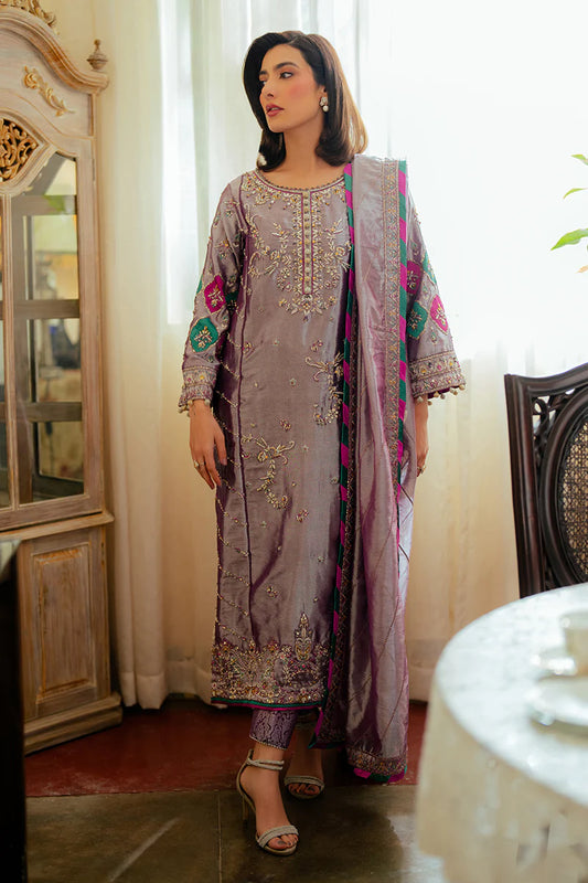 Mushq Wedding Festive Luxury Raw Silk Embroidered Collection AAIDAH