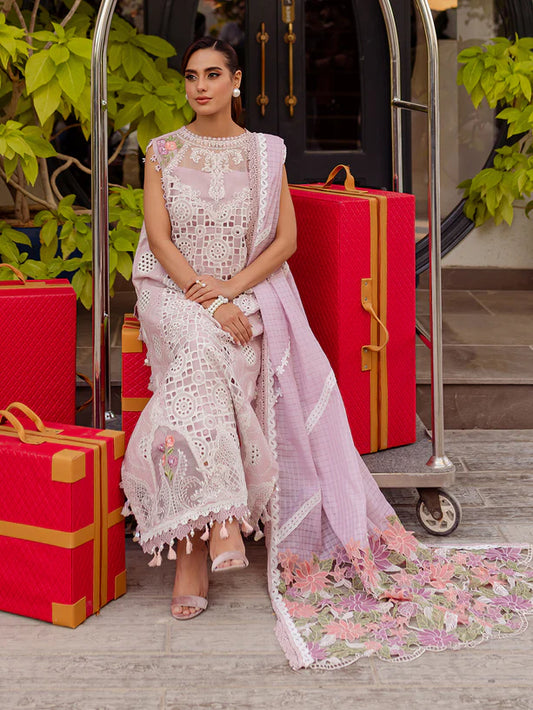 Parishay Luxury Lawn Embroidered 3 Piece Unstitched - MS-07