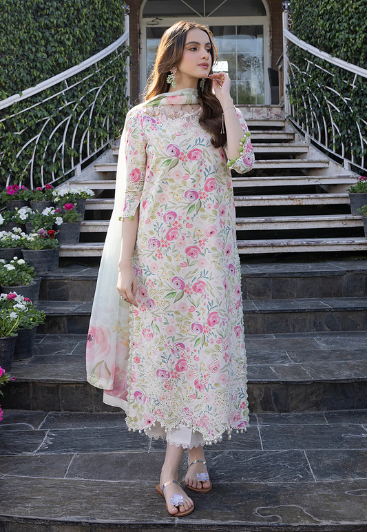 Crimson Luxury Lawn Embroidered Collection Unstitched IZEL Petal1