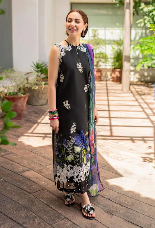 Asifa and Nabeel - Lawn Embroidered Unstitched 3 Piece - Surma MK-14