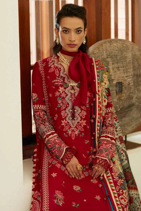 Elan Embroidered Lawn Suits Unstitched 3 Piece EL23-08 B Aalia - Summer Collection