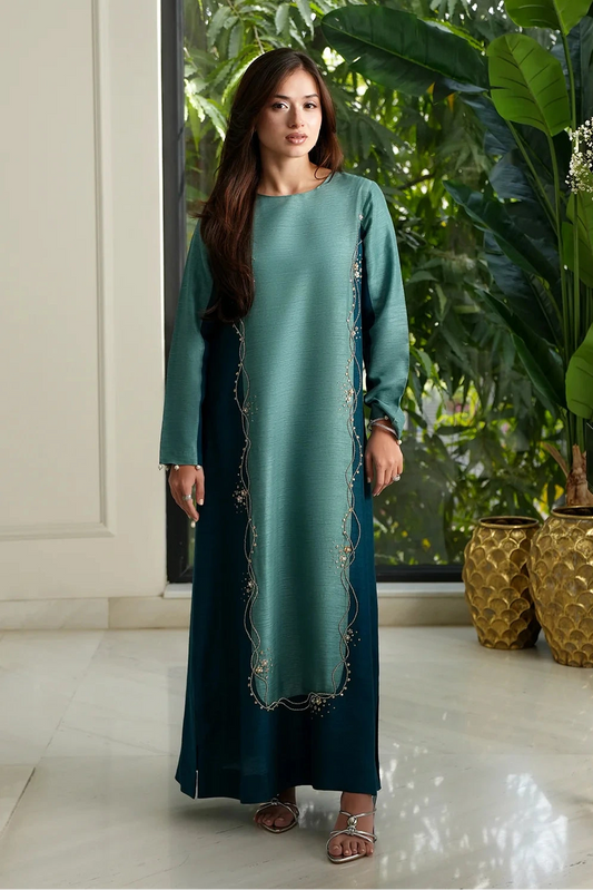 Lulusar Orelia Long Luxury Raw Silk Embroidered 3Pc Unstitched PA-129