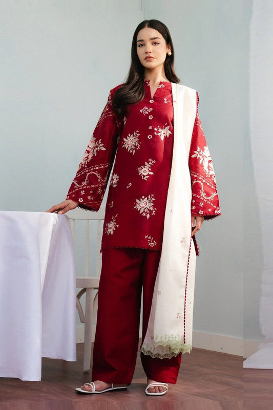 Norah Luxury Embroidered Lawn 3Pc Unstitched Suit-10A