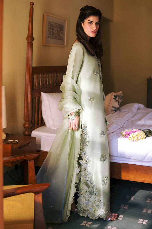 Zona Shaham Luxury Embroidered Raw Silk 3Pc Unstitched Suit PA - 103