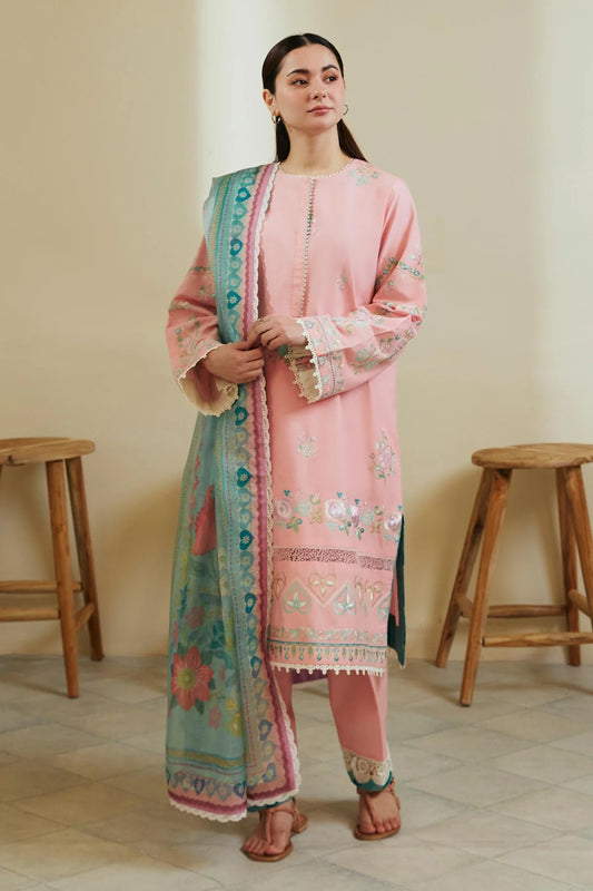 Coco by Zara Shahjahan Embroidered Lawn Unstitched 3Pc Suit D-08A MPT-25