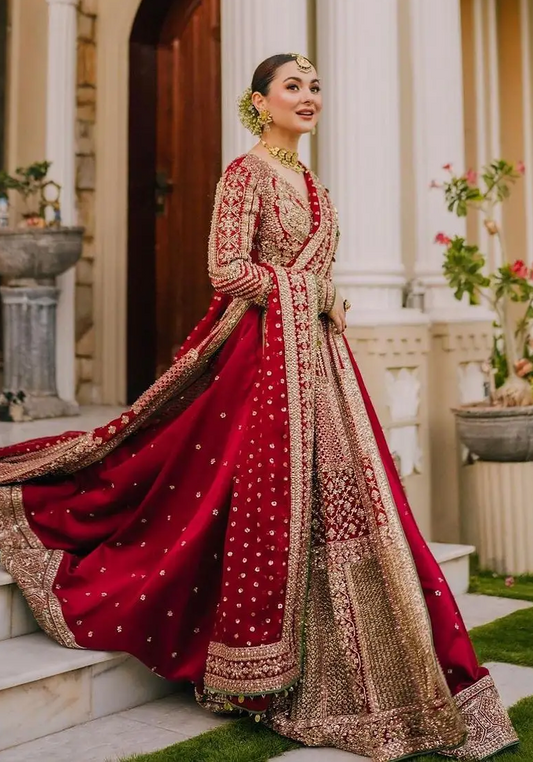 Hussain Rehar Organza Embroidered Luxury Wedding Collection SARANG-01