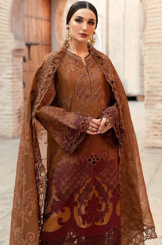 Maria.B - D-1B - Luxury Lawn Embroidered 3 Piece Unstitched