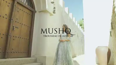 Mushq Luxury Net Embroidered 3 Piece Unstitched Ocean Wave MTL20-6