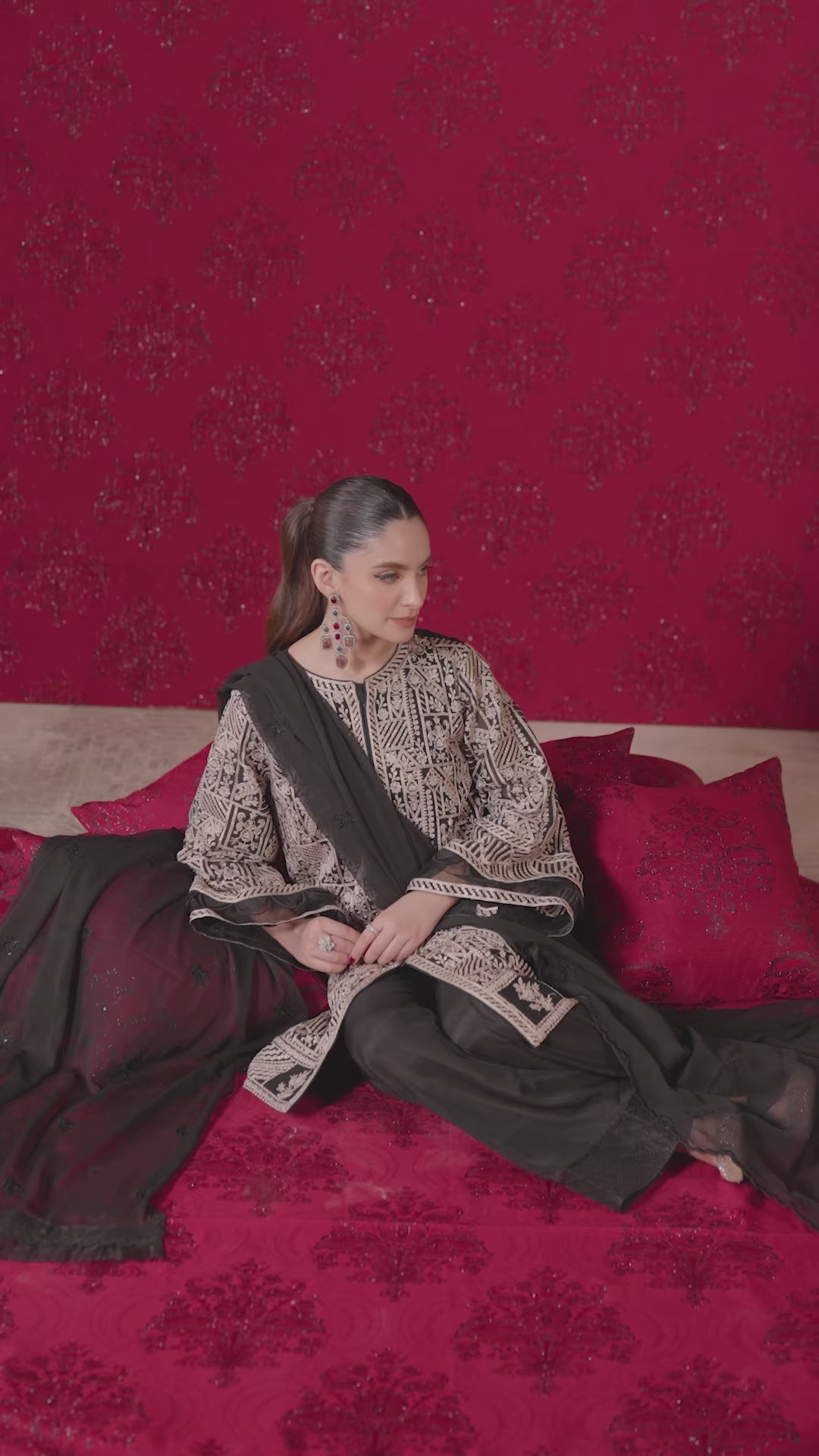 Azure Luxury Chiffon Embroidered Unstitched Collection Urban Muse