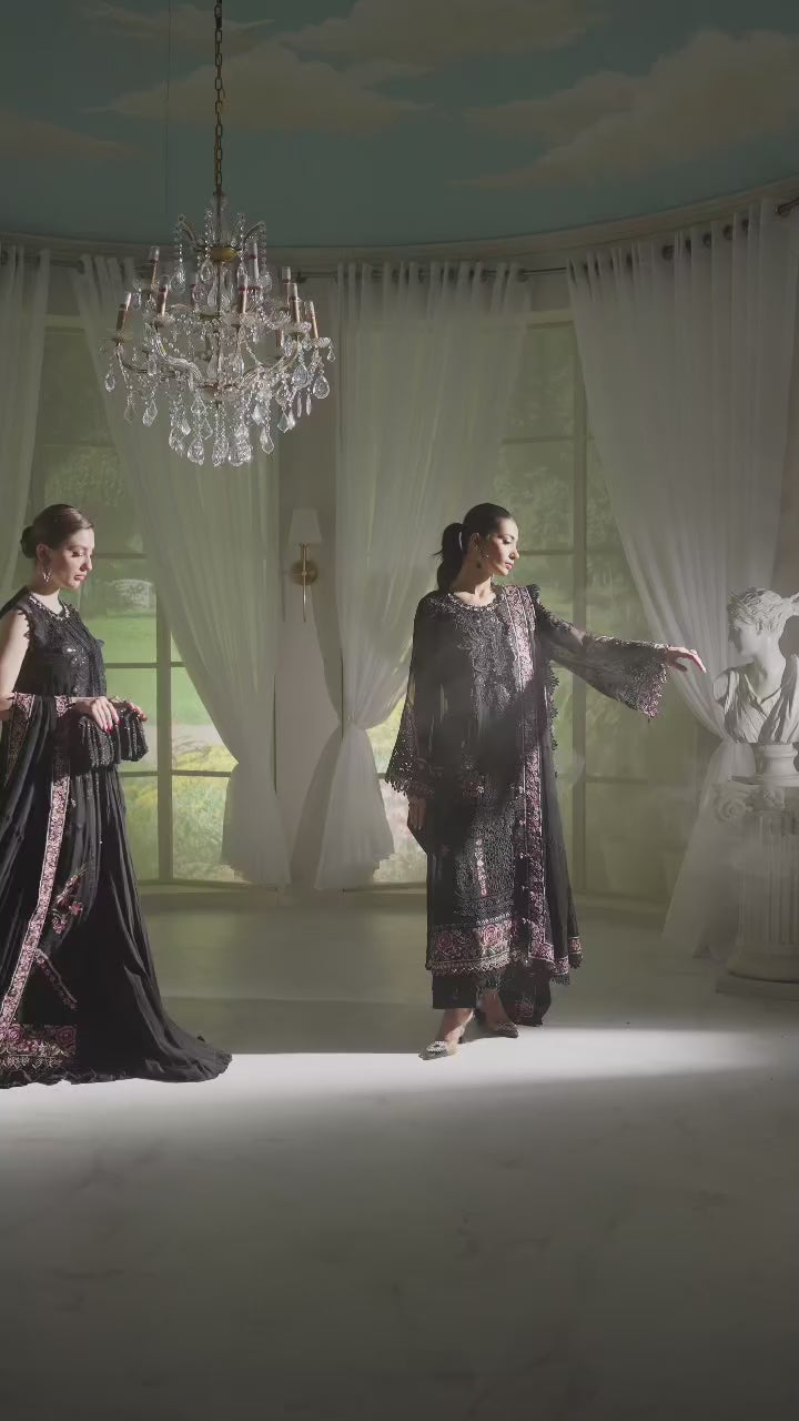Maria B Embroidered Luxury Chiffon Unstitched 3Pc Suit MPC-25-104