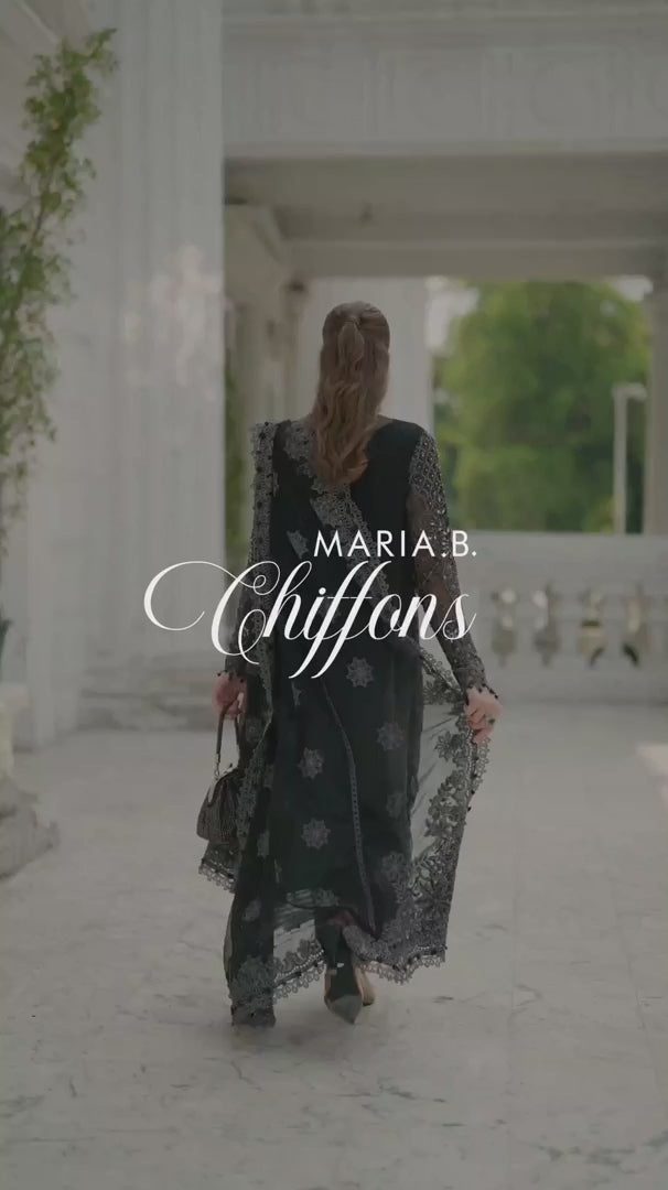 Maria.B Unstitched Embroidered 3 Pcs Chiffon Suit | MPC-24-101