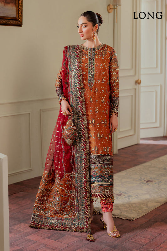 Baroque CH13-01 Luxury Chiffon Embroidered 3Pc Unstitched Suit PA-190
