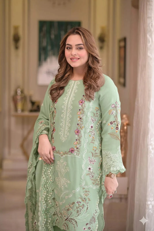 Aneelas - Luxury Lawn Embroidered Unstitched 3 Piece