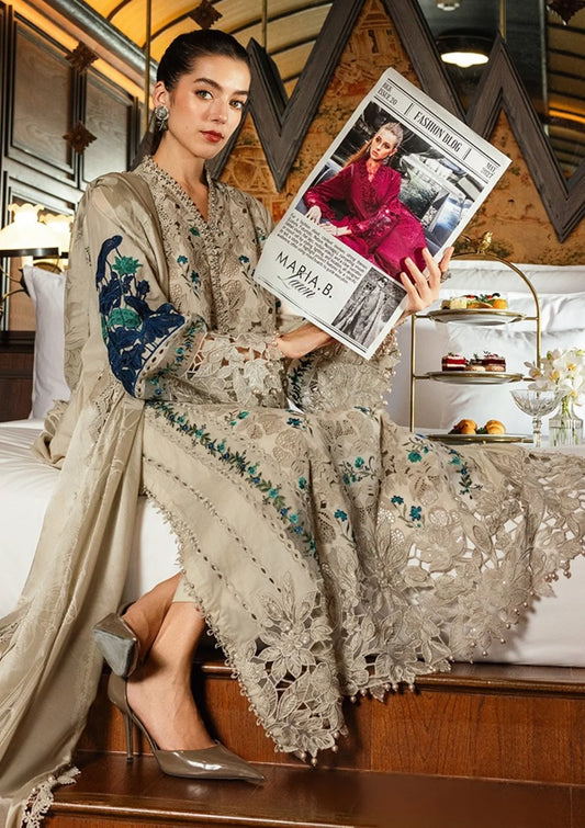 Maria B Luxury Embroidered Lawn 3Pc Unstitched Suit-EL-26-08