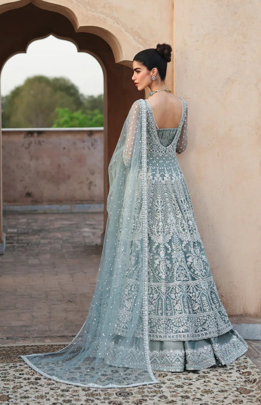 Faiza Saqlain Luxury Net Embroidered 3Pc Unstitched Suit-Dorien