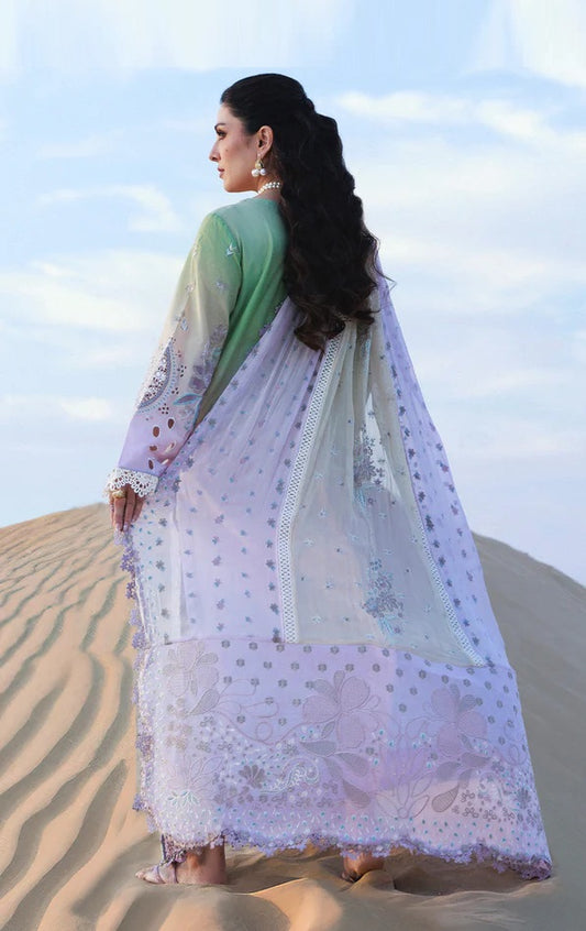 Nureh Luxury Embroidered Lawn Unstitched 3PC Suit Emelfie NE-228