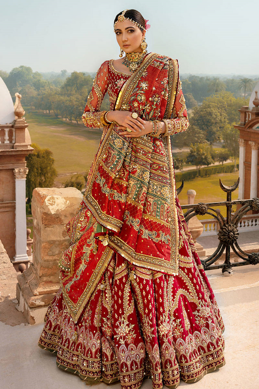 Mohsin Naveed Ranjha Raw Silk Luxury Embroidered 3 Piece Unstitched Nigarbano MNR