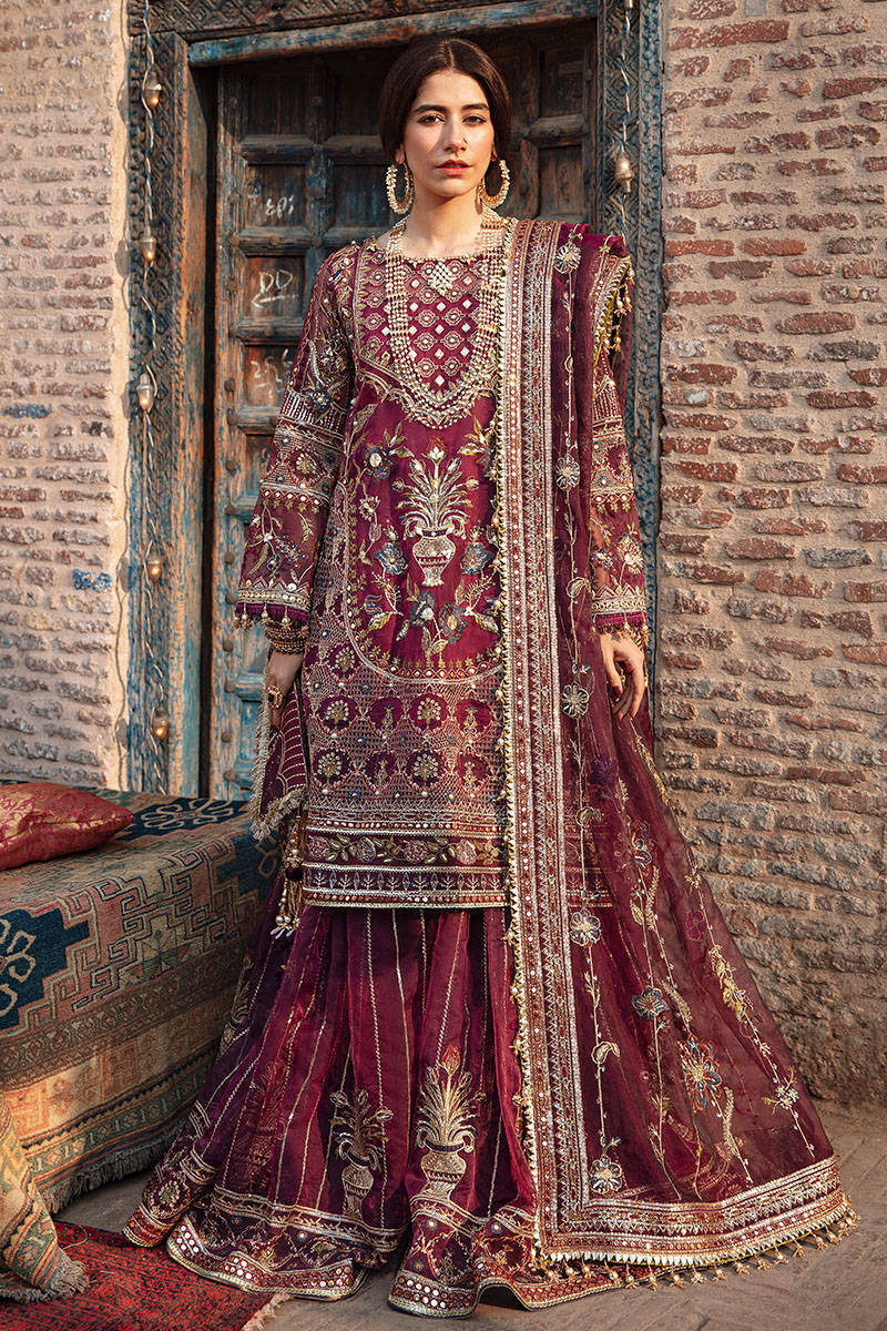 Zarlish by Mohsin Naveed Ranjha Embroidered Organza Suits Unstitched 3 Piece MNR22Z ZWU22-15 Reshma Jee - Festive Collection