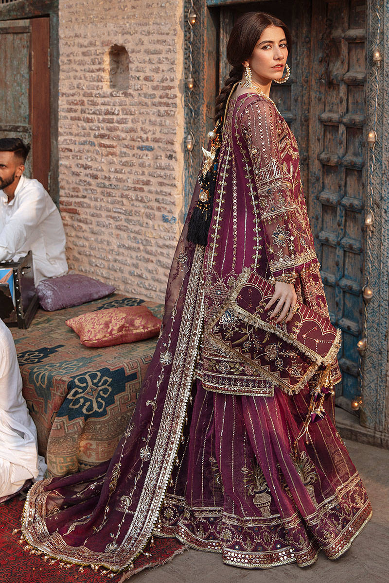 Zarlish by Mohsin Naveed Ranjha Embroidered Organza Suits Unstitched 3 Piece MNR22Z ZWU22-15 Reshma Jee - Festive Collection