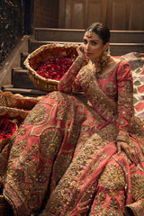 Mohsin Naveed Ranjha – Sabaa Fully Hand Work On Raw Silk Unstitched