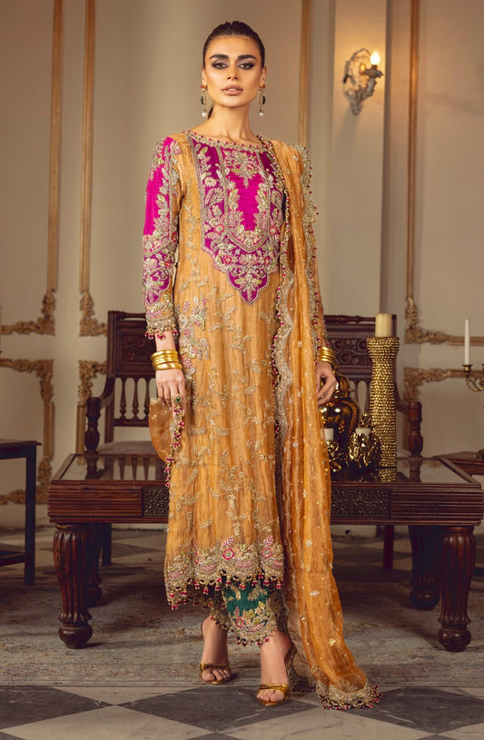 Sara Rohale Asghar Wedding Festive Hand Embroidered Organza Unstitched Sultanique