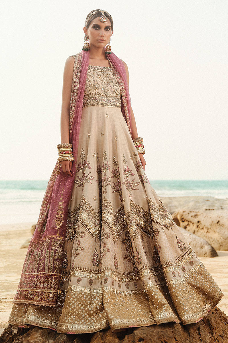 Zarlish By Mohsin Naveed Ranjha MNR Raw Silk Hand Made Collection Armala