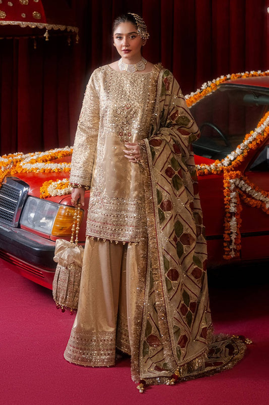 Mohsin Naveed Ranjha - Khushi - Luxury Net Embroidered 3 Piece Unstitched