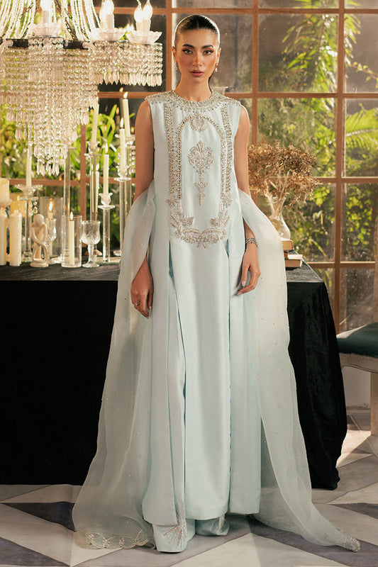 KHAKAA Luxury Raw Silk Hand Embllishment Collection 03 ICELIS