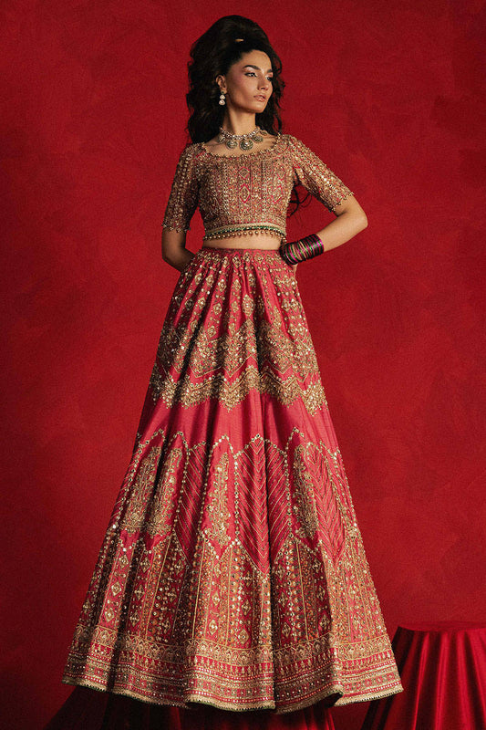 Mohsin Naveed Ranjha Luxury Raw Silk 3 Piece Unstitched - Gul Badan