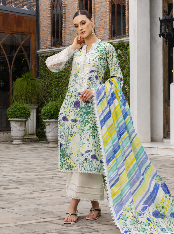 Tahra By Zainab Chottani Embroidered Lawn Suits Unstitched 3 Piece Frosty Orchid 10-A