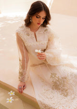 Mushq Ivory Fone wedding edition ESP23-09 Fully Embroidered Organza 3 Pieces Unstitched Marisa