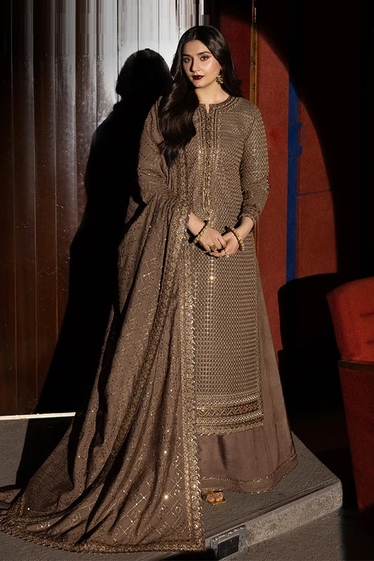 Asim Jofa - Luxury Chiffon Embroidered 3 Piece Unstitched - AJLFF-08