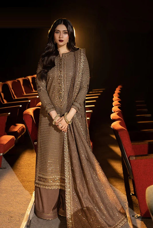 Asim Jofa - Luxury Chiffon Embroidered 3 Piece Unstitched - AJLFF-08