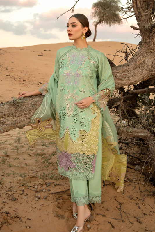 Rang Rasiya Premium Embroidered Lawn Unstitched Suit D-08 ELNAZ