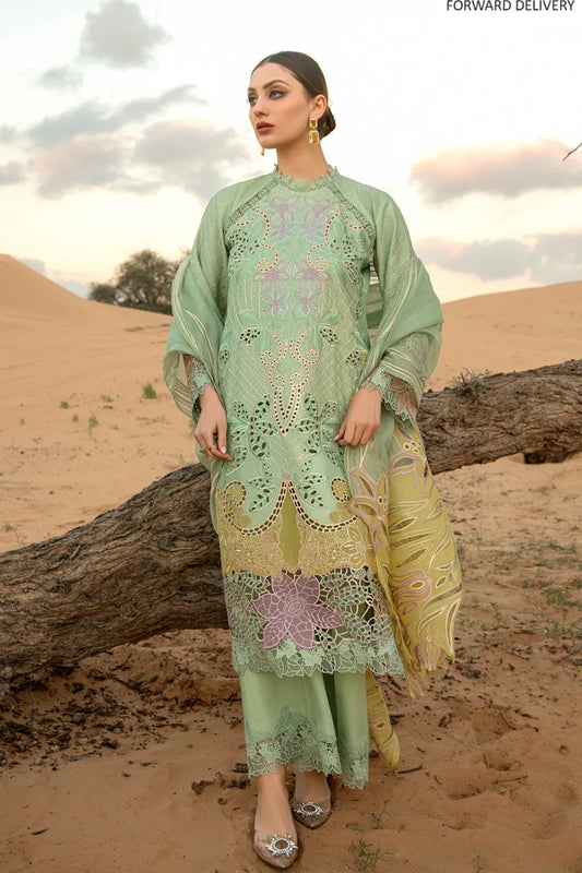Rang Rasiya Premium Embroidered Lawn Unstitched Suit D-08 ELNAZ