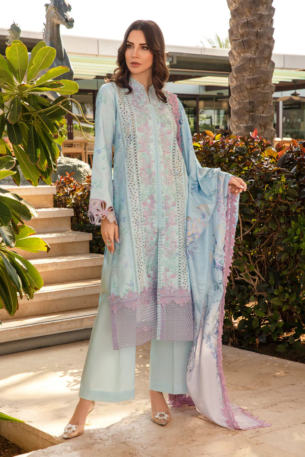 Rang Rasiya Lauxury Lawn Embroidered Unstithed 3 Pieces Ocean 6 A