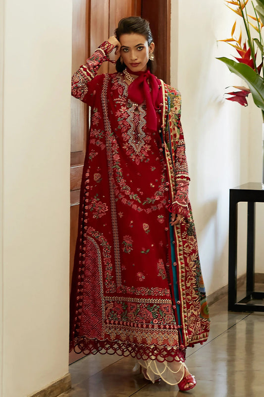 Elan Embroidered Lawn Suits Unstitched 3 Piece EL23-08 B Aalia - Summer Collection